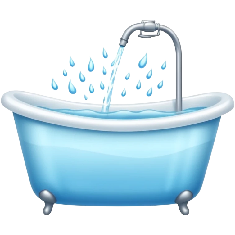 Bathtub full of water emoji