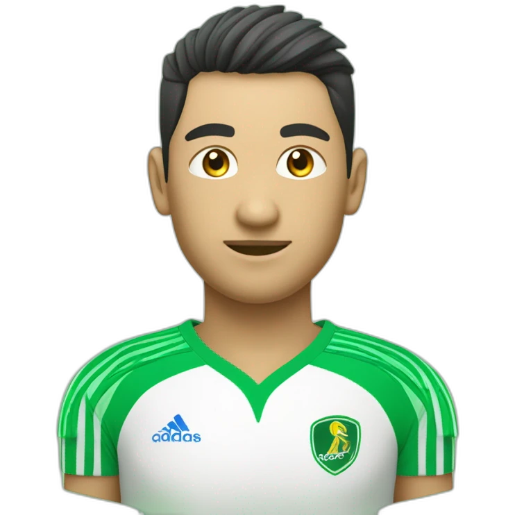 nen que juga a handbol pilota petita a la ma i samarreta a franges verticals blanque i verdes emoji