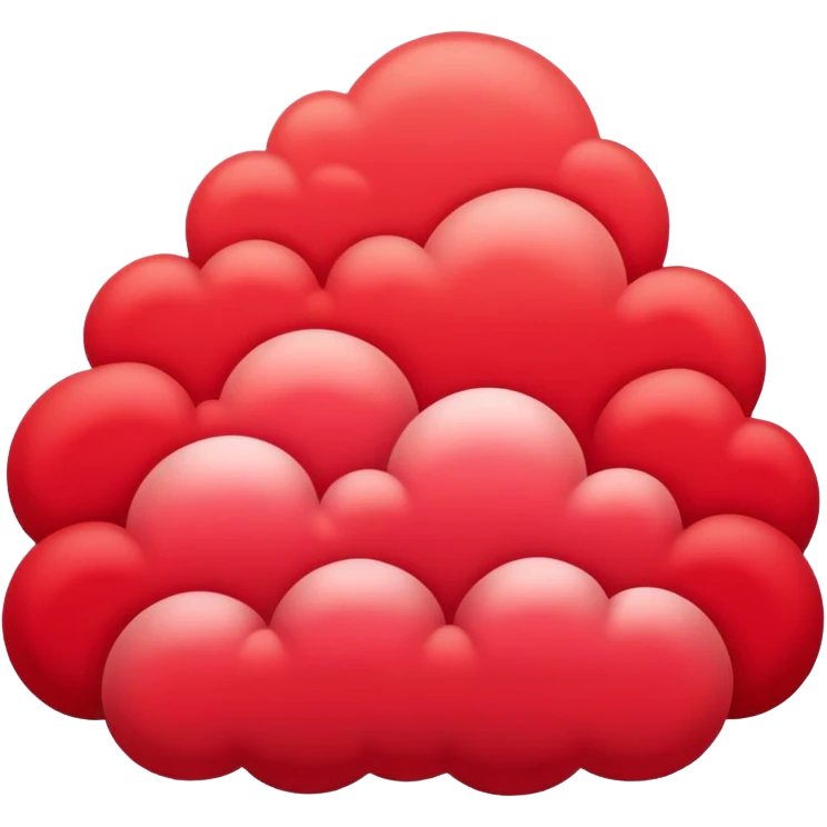 Red clouds  emoji