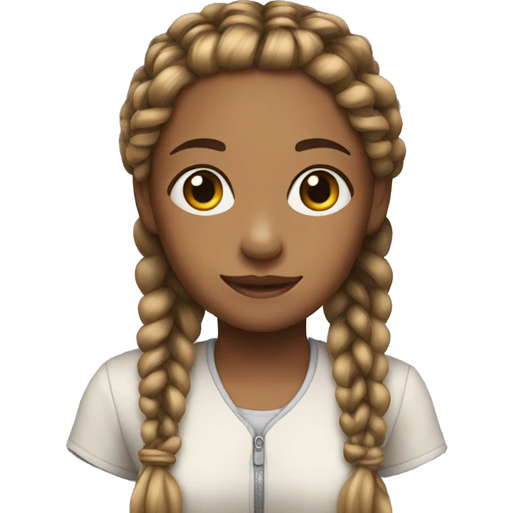 a girl wit braids emoji