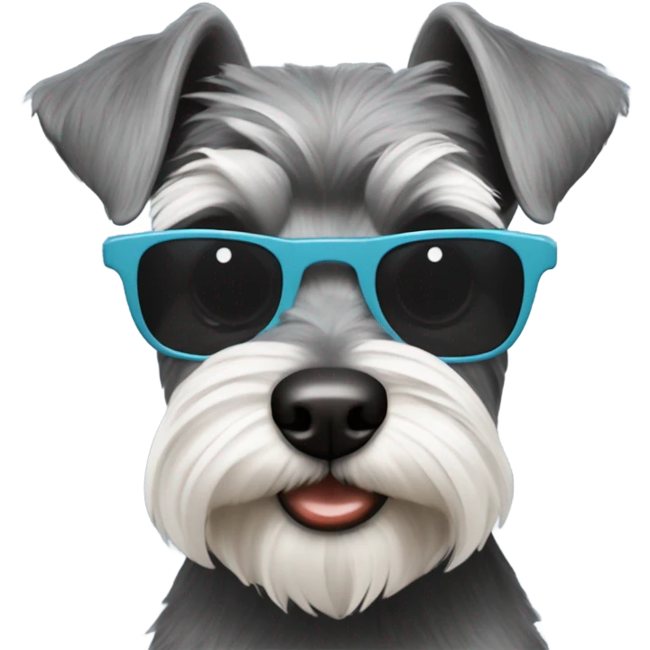Schnauzer with ￼sunglasses  emoji