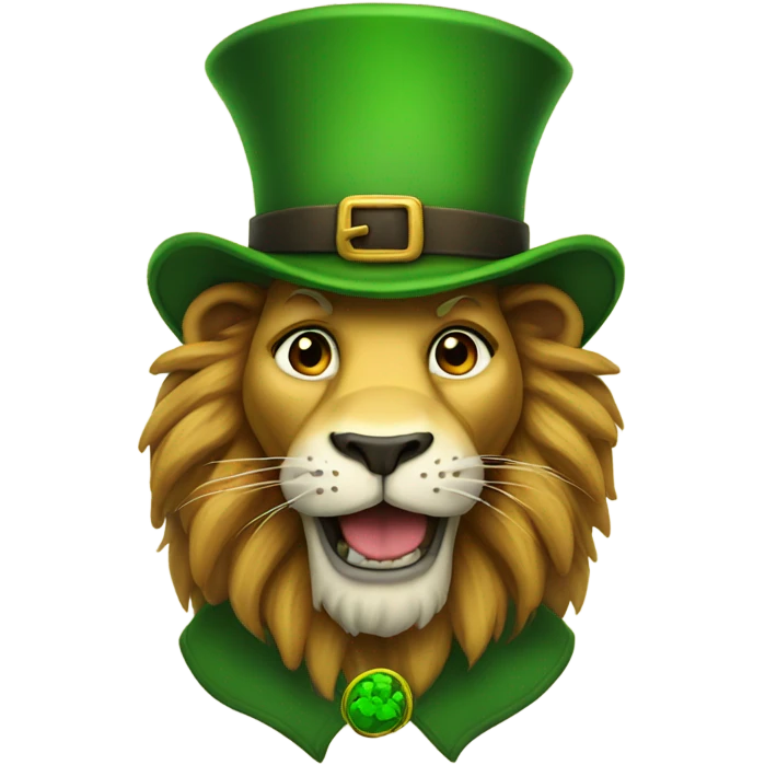 lion leprechaun emoji