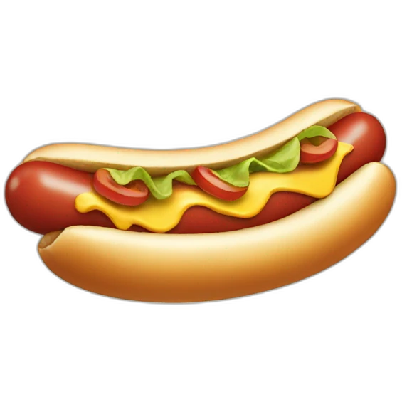 happy hotdog emoji