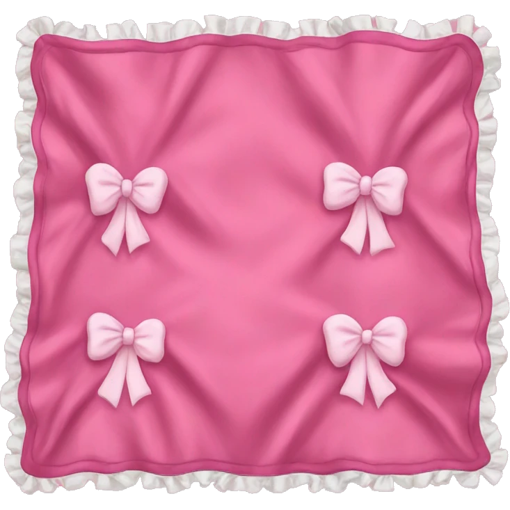 cute pink blanket with bows emoji