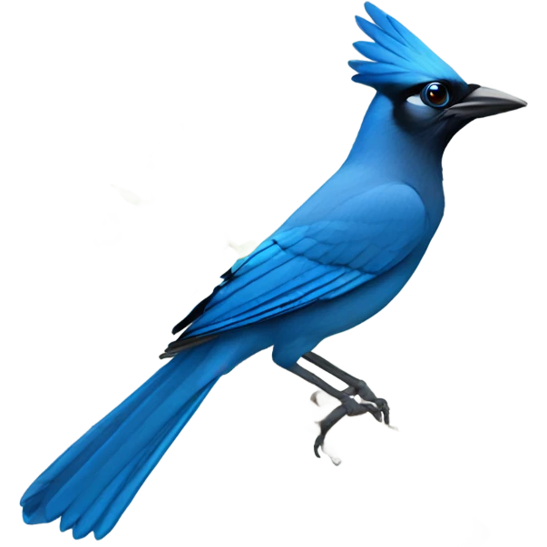 Male blue stellars jay  emoji