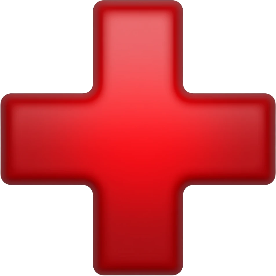 Red cross emoji