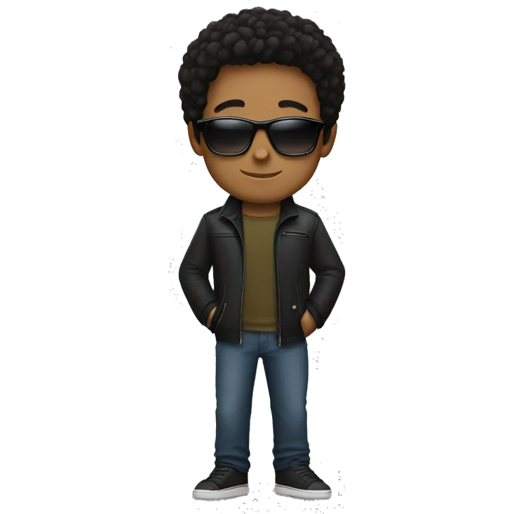 a boy with dark hair and ray bans  emoji