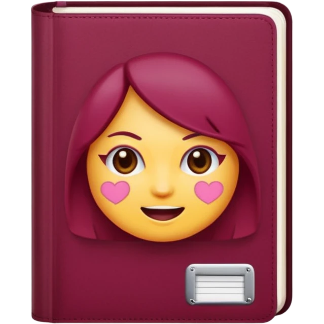 cute emoji-style burn book, burgundy, with playful Mean Girls references and a mischievous vibe emoji