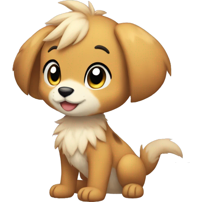 Anthro Fur-Sona Puppy-Fakémon Full Body emoji