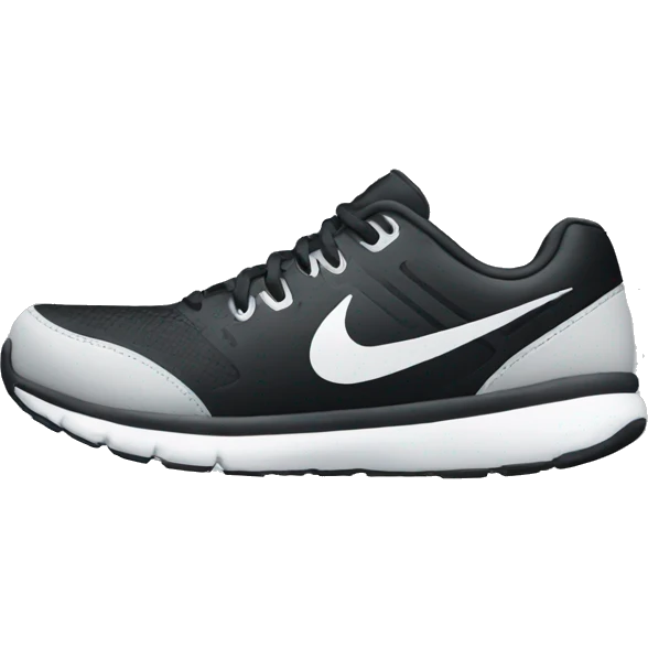 black nike running shoes emoji