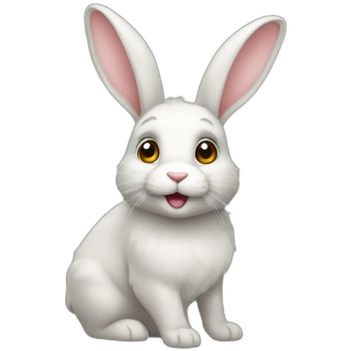 Lapin fusionné avec perocé emoji