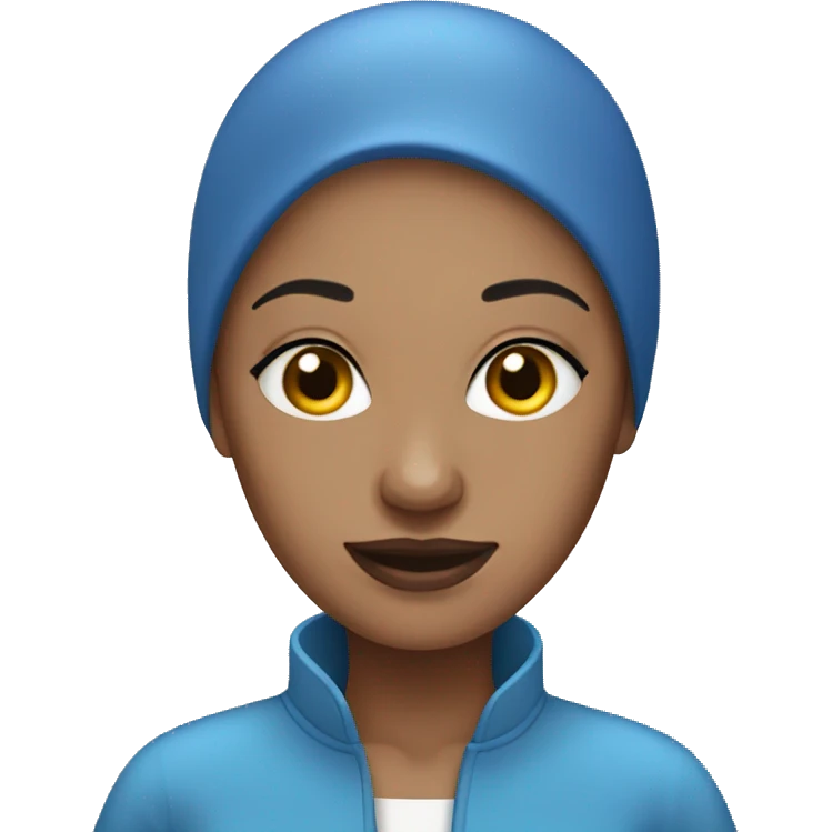 blue skin bald woman emoji