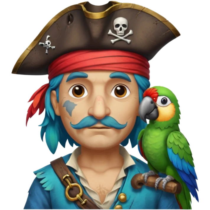 pirate and parrot emoji