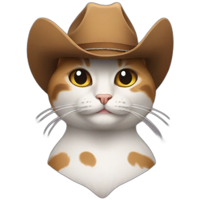 Cowboy hat cat emoji