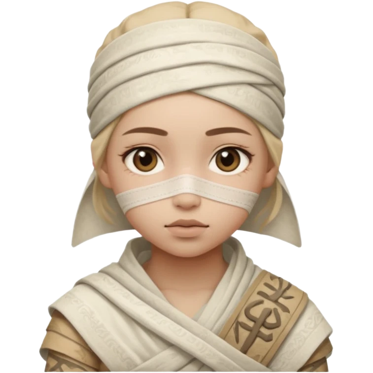mummy girl with symbols emoji