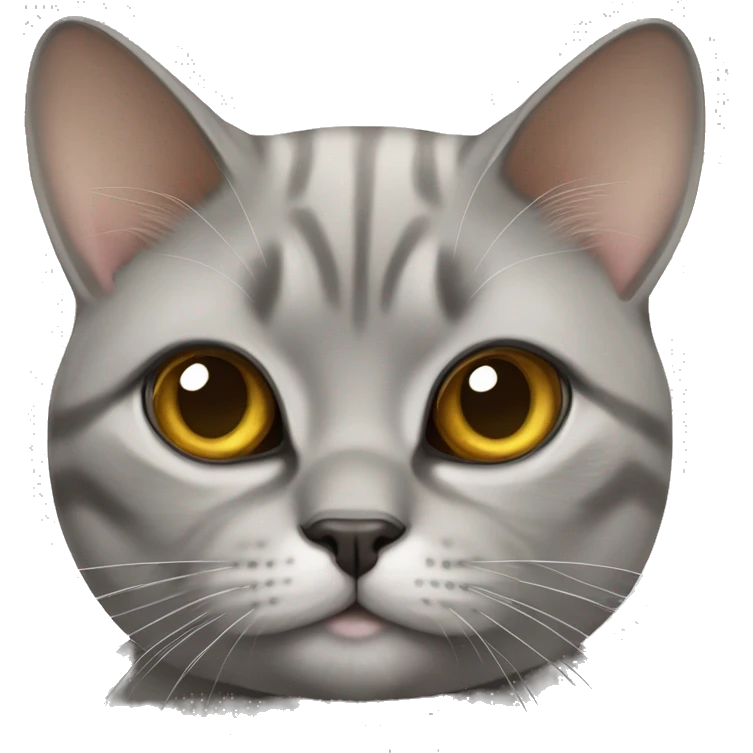 The British Golden Chinchilla cat grey eyes sitting emoji