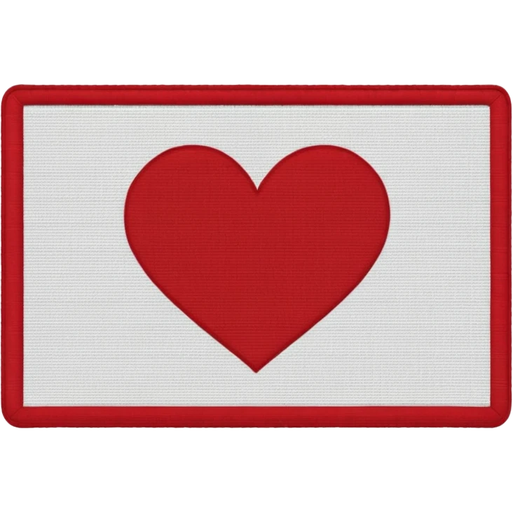 a doormat with heart patterns emoji