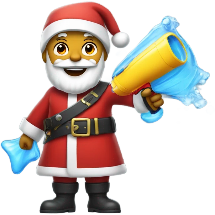 Santa with a water gun  emoji
