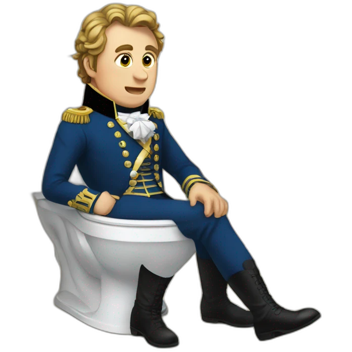 Napoléon in toilet emoji