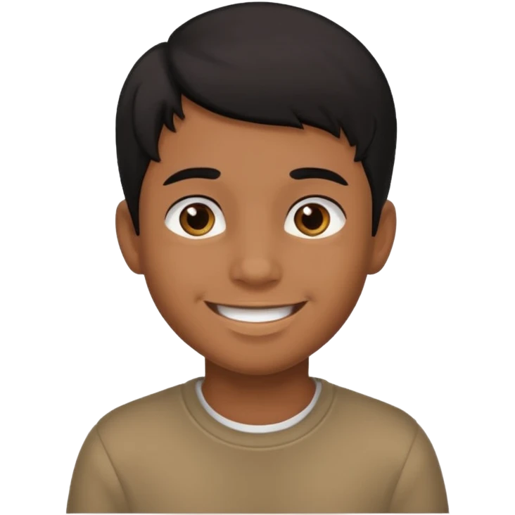 Brown boy black hair emoji emoji