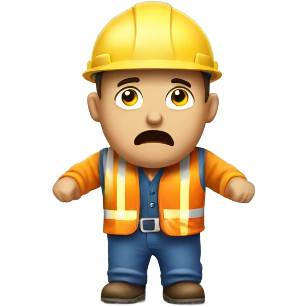 sst construction having a shocked reaction emoji