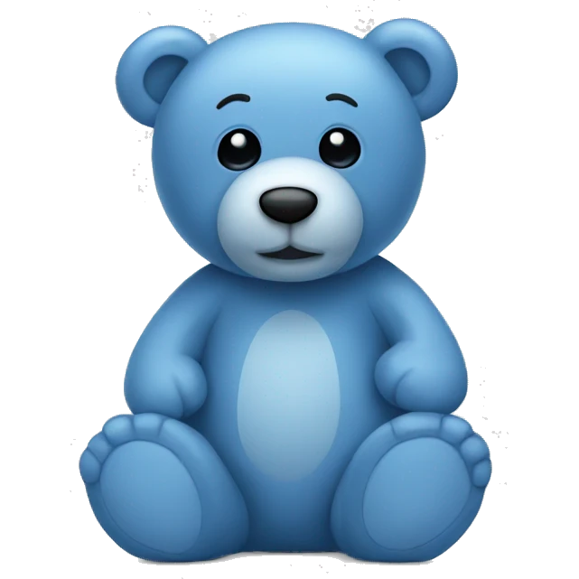 A blue teddy bear  emoji