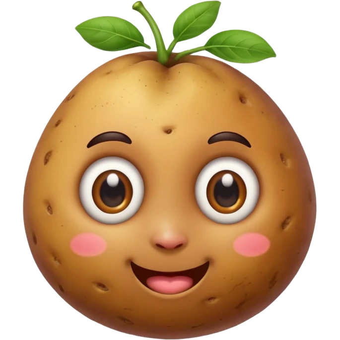 Spinning eyed potato emoji