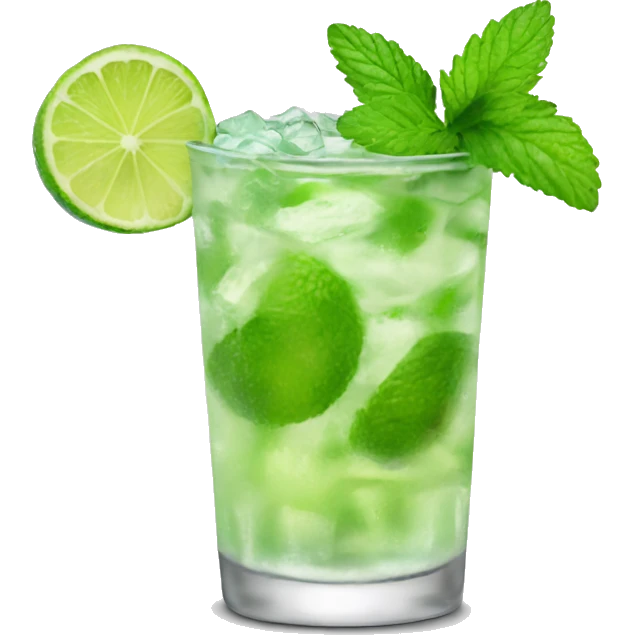 Mojito with lime and mint emoji