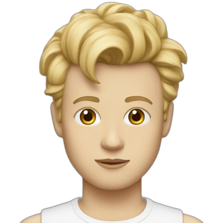 Arthur Rimbaud Blond cheveux plaqué emoji
