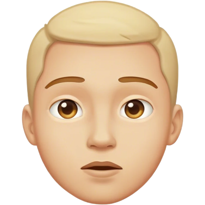 The man looks up emoji
