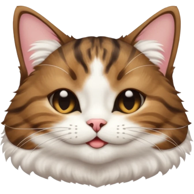 dark brown tabby and white cat in funny positions upside down with eyes closed emoji