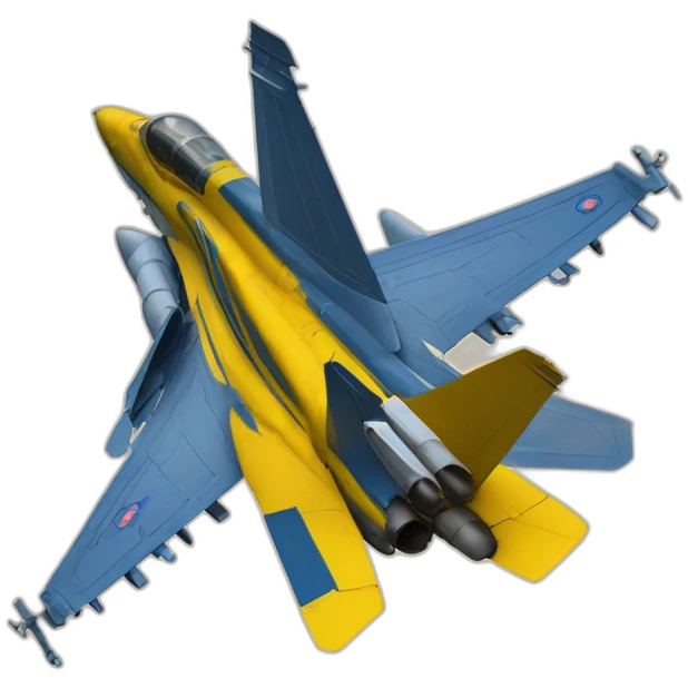 F-18 super hornet blue and yellow emoji