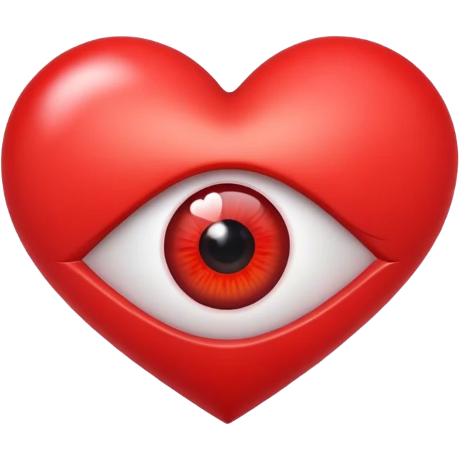 Eye in red heart emoji