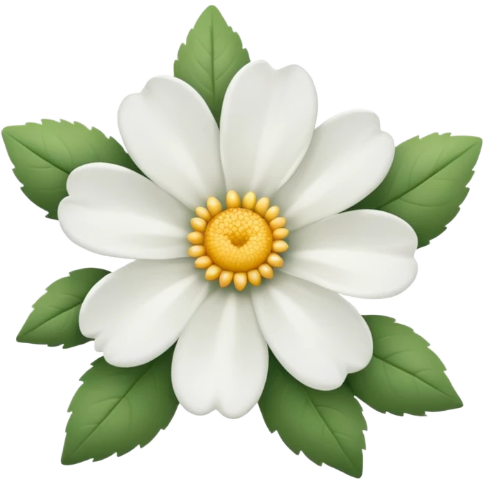 گل سفید emoji