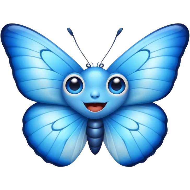 Cinematic Realistic Comical Blue Butterfly Portrait Emoji, Head tilted dramatically with an exaggeratedly amused expression, featuring striking, vividly detailed sapphire wings with playful, intricate patterns and wide, expressive eyes brimming with humorous disbelief, rendered with lifelike clarity and vibrant natural hues, high shine, dramatic yet playful, styled with an air of cheeky floral mischief, soft glowing outline, capturing the essence of a spirited and over‐the‐top blue butterfly that looks ready to flutter its way into viral fame! emoji