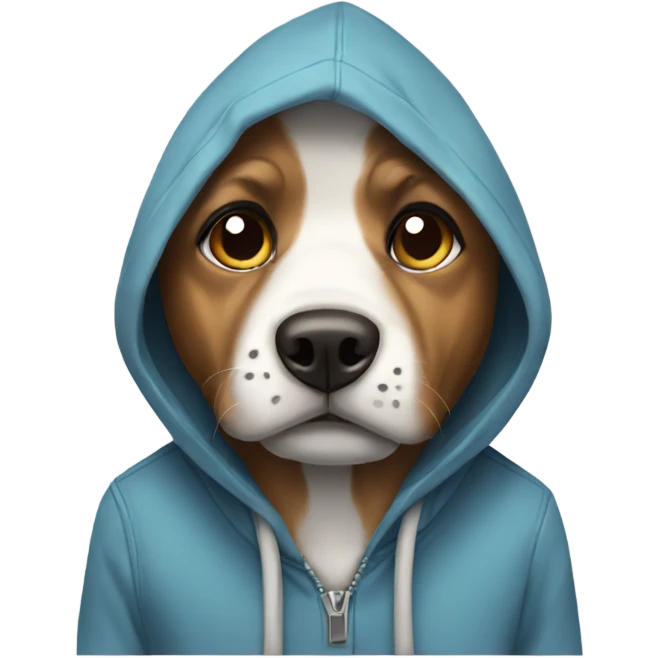Dog wearing hoodie  emoji