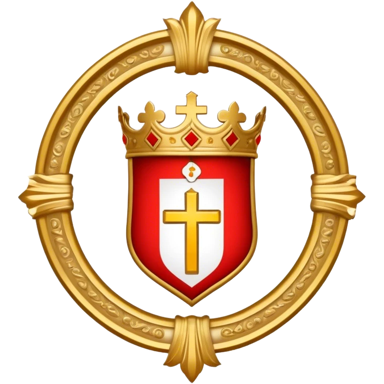 Pope's emblem with a touch of red emoji