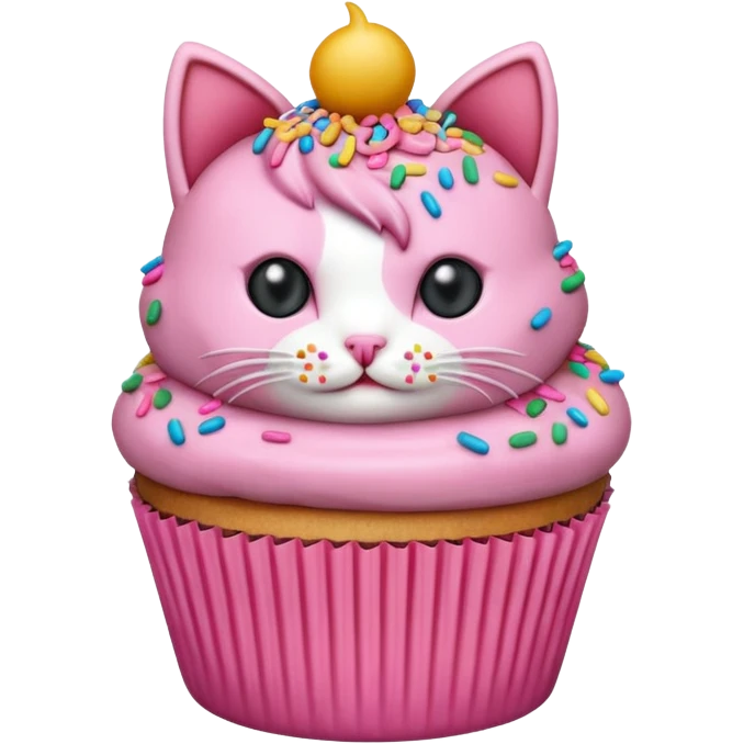cat cupcake pink funny emoji