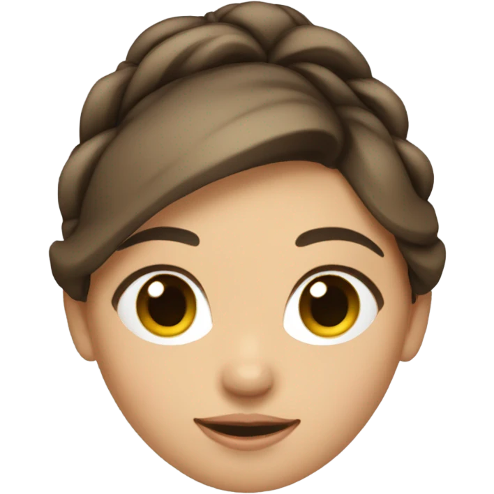 brunette ponytail emoji