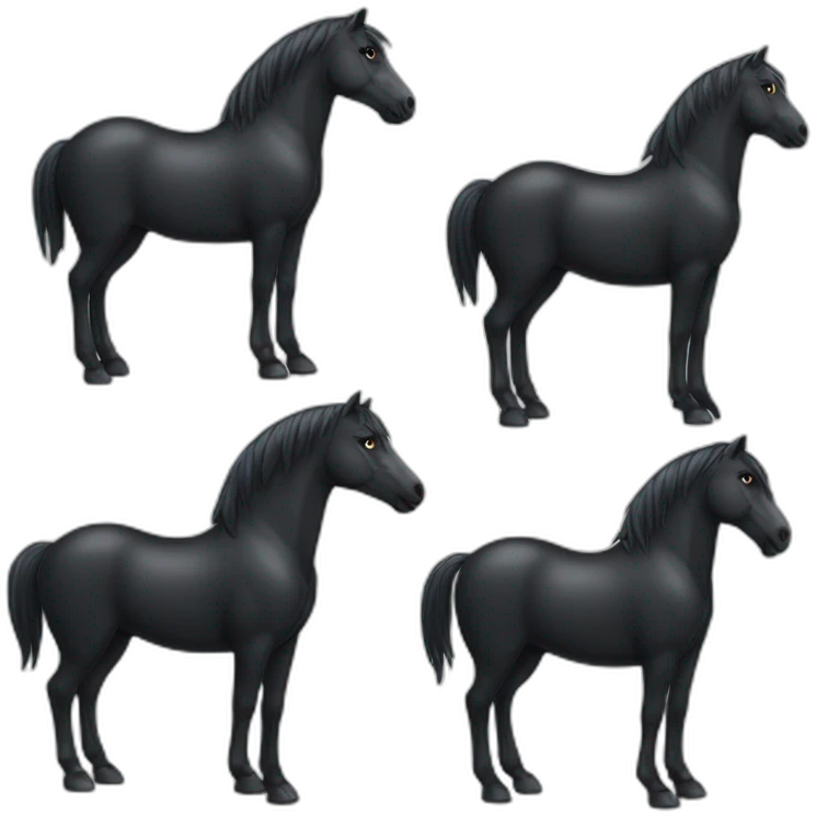 schwarzes Pferd emoji