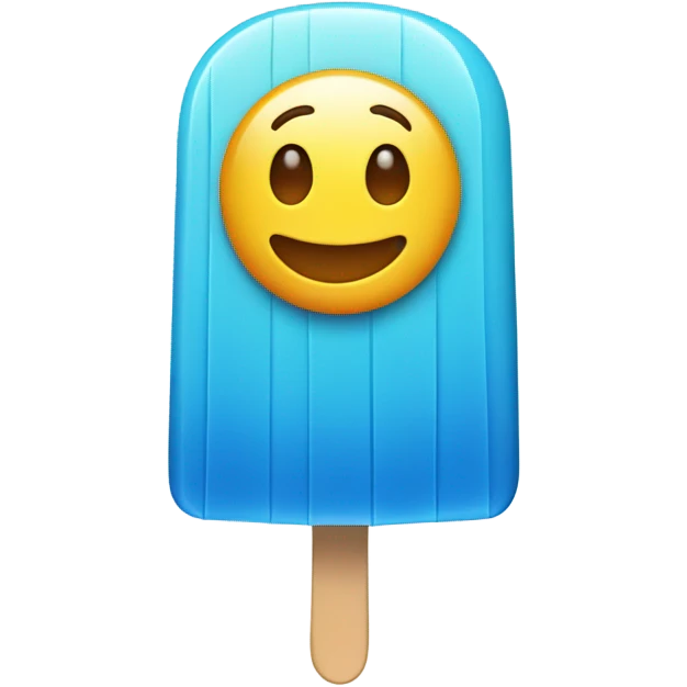 Single blue popsicle emoji