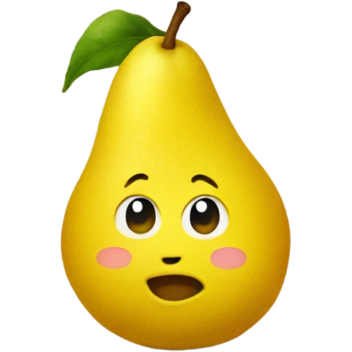 yellow round pear emoji