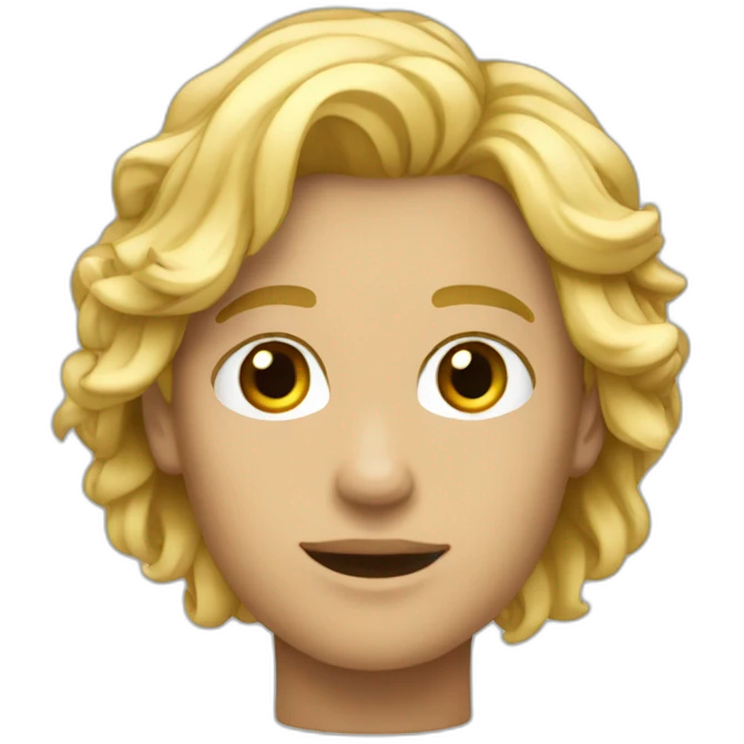 Mec avec des cheveux blond emoji