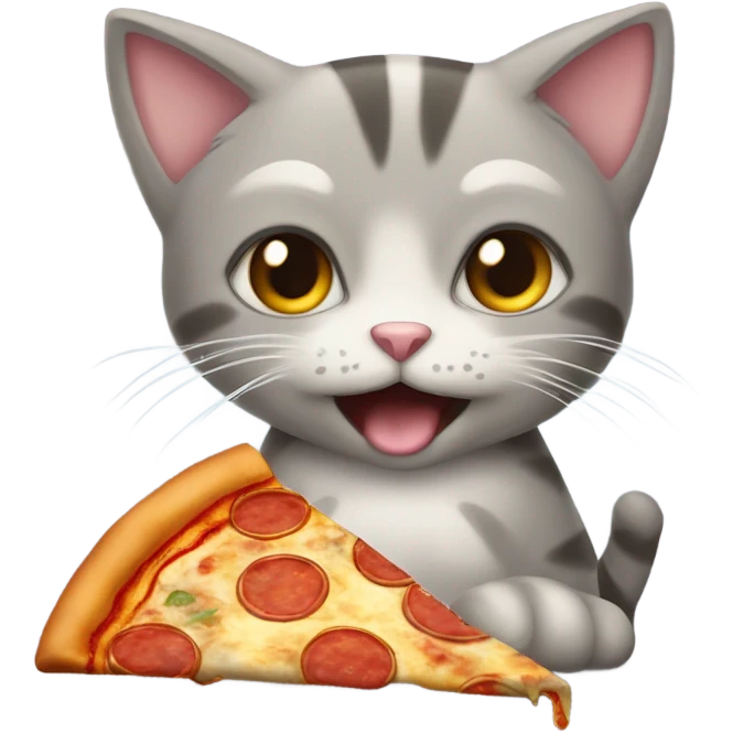 Cat eat pizza  emoji