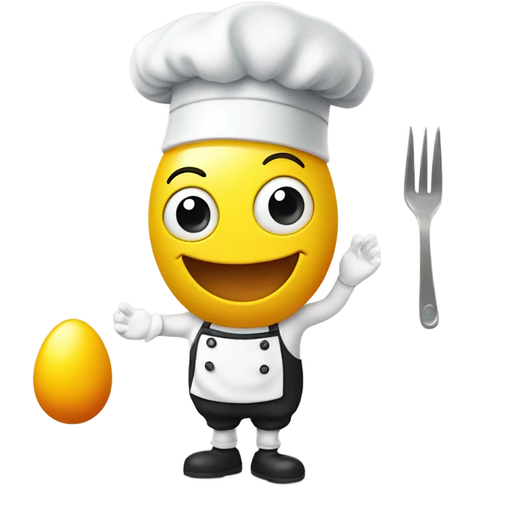Little fried egg man emoji