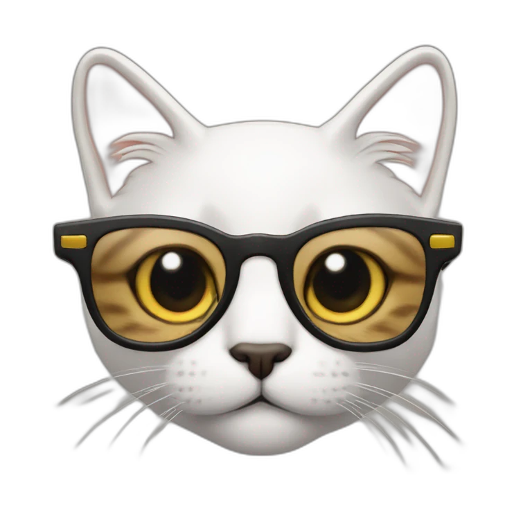 gato con lentes emoji