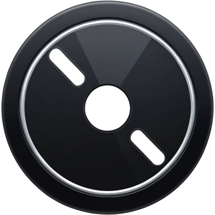 black computer disk emoji