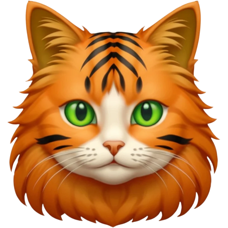 Tabby cat long hair emoji