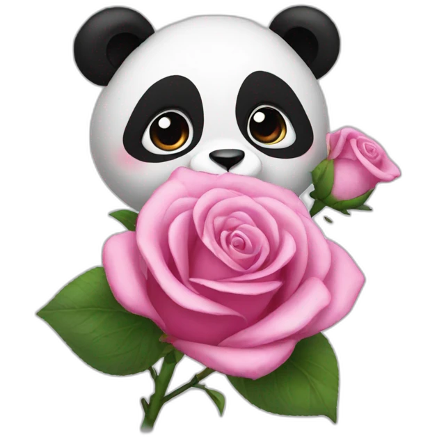 Panda rose emoji