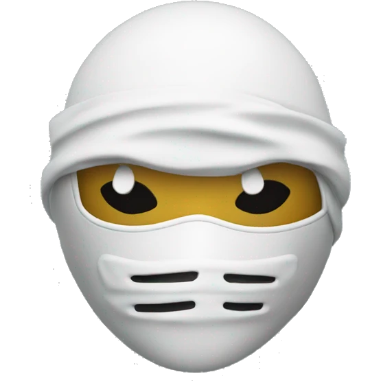 ninja mask with an atom around the icons emoji